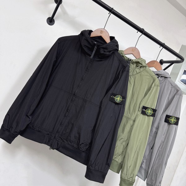 [STONE ISLAND] 스톤아일랜드 메탈 나일론 바람막이 후드 자켓 03 3컬러 남성용