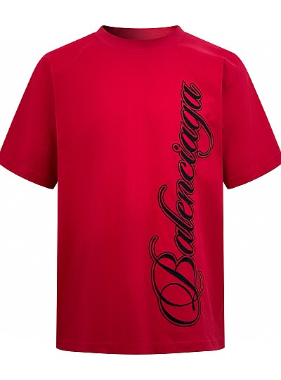 [BALENCIAGA] 발렌시아가 레드 반팔 티셔츠 남성용