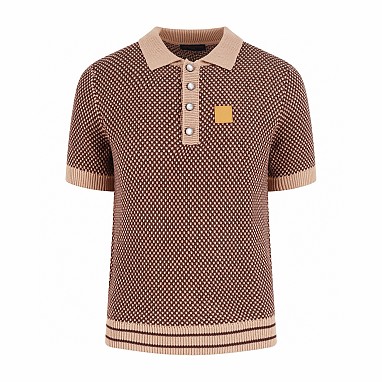 [LOUIS VUITTON] 루이비통 시그니처 쇼트 슬리브 니트 매쉬 폴로 티셔츠 남녀공용